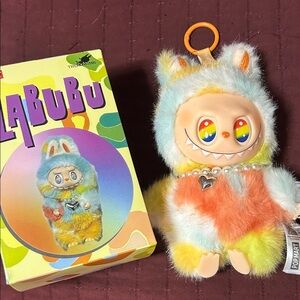 Lalabubu Rainbow Fuzzy Plush Keychain
